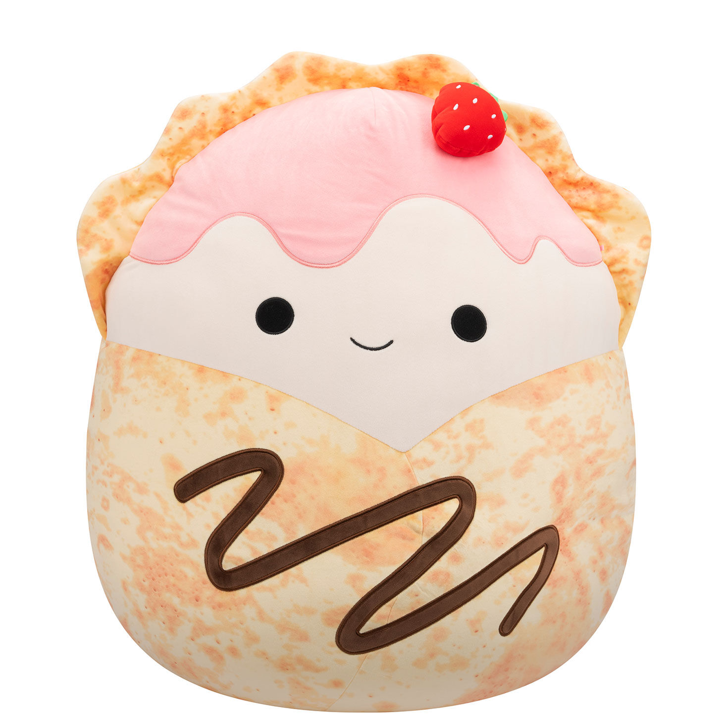 8" Squishmallows Gasten Strawberry Crepe With Drizzle Little Plush