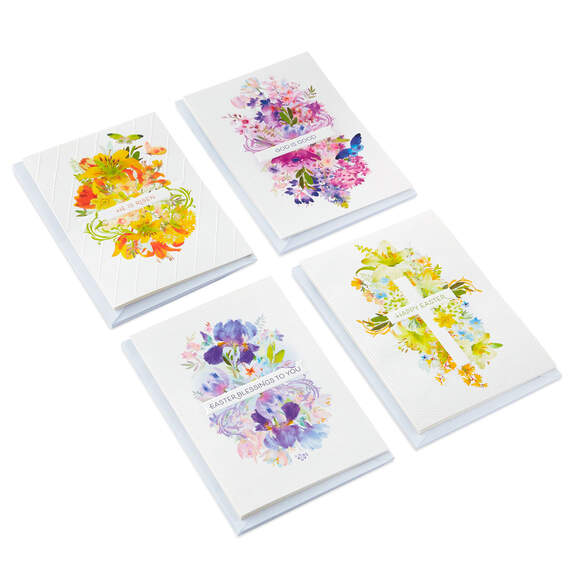 Watercolor Floral Boxed Easter Cards, Pack of 16