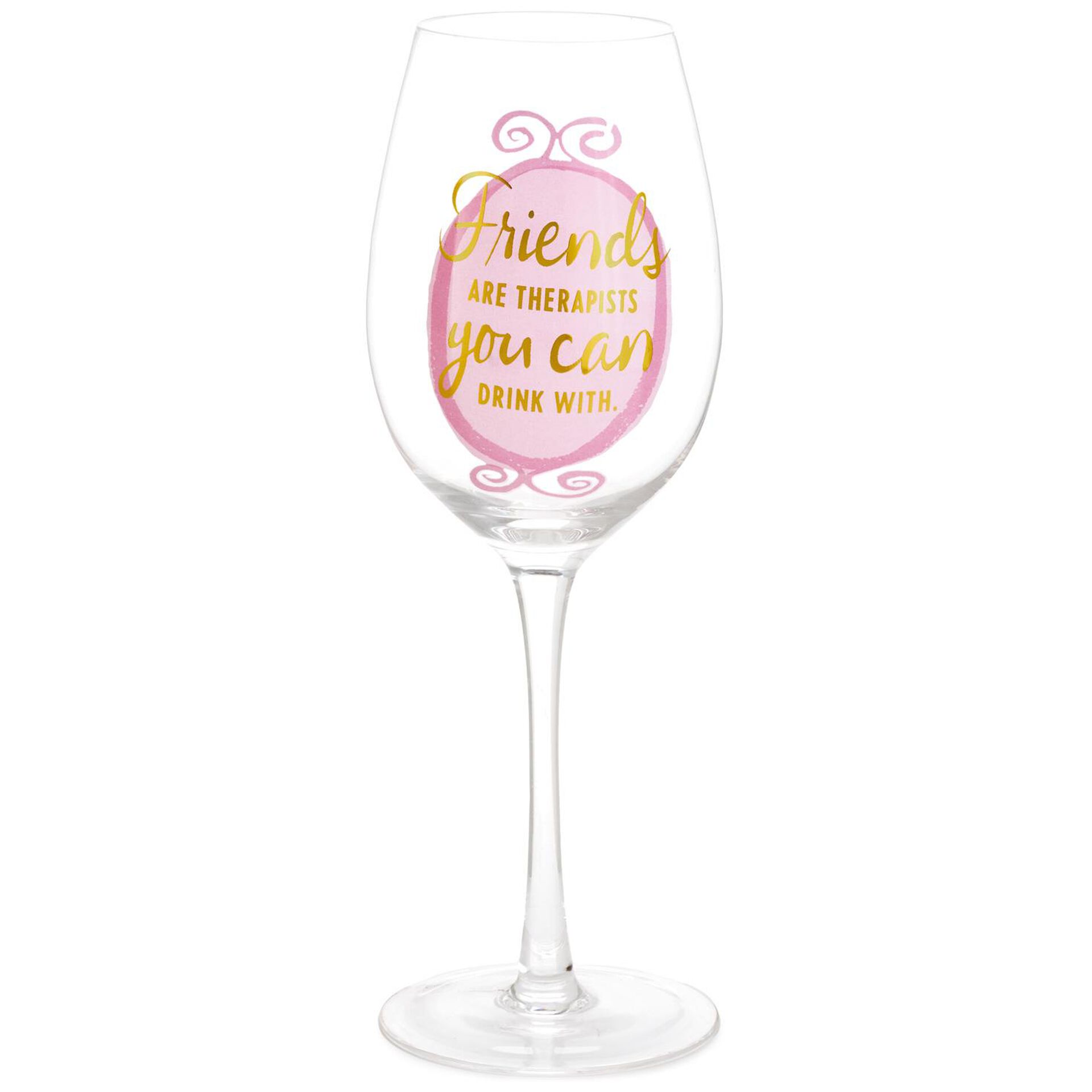 Friends Are Therapists Wine Glass 15 8 Oz Wine Glasses Hallmark