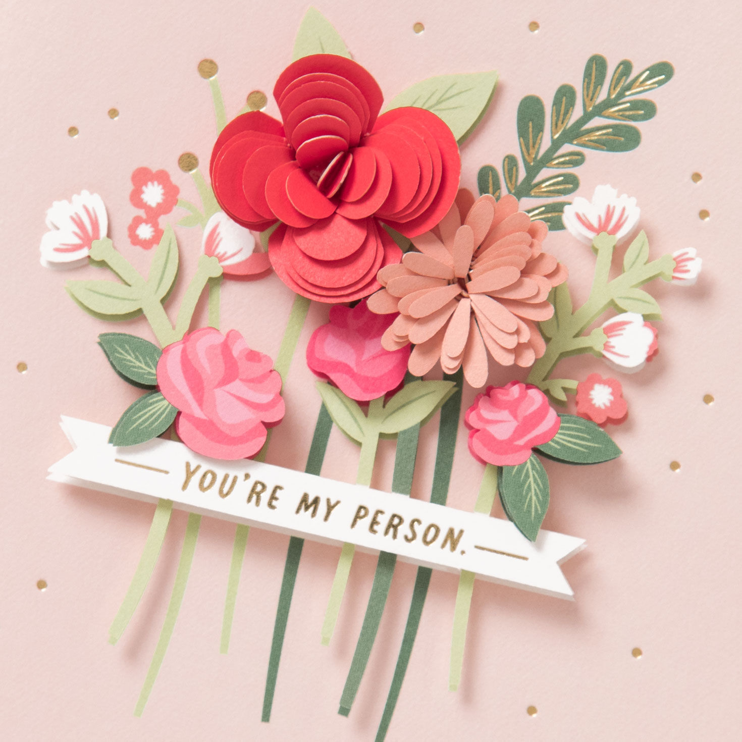 Die-Cut Flower Bouquet Valentine's Day Love Card Card Front Detail image number 4