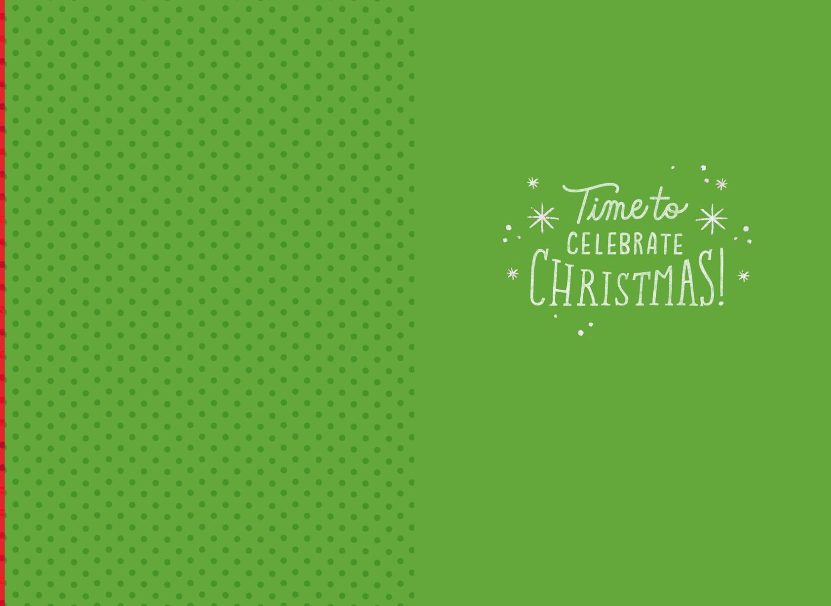 Laugh, Eat and Hug Christmas Card