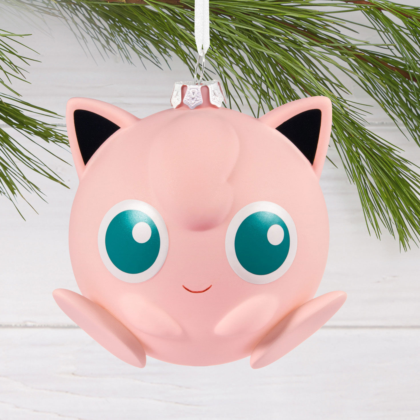 Pok&eacute;mon Pink Jigglypuff Christmas Ornament hanging on tree image number 2