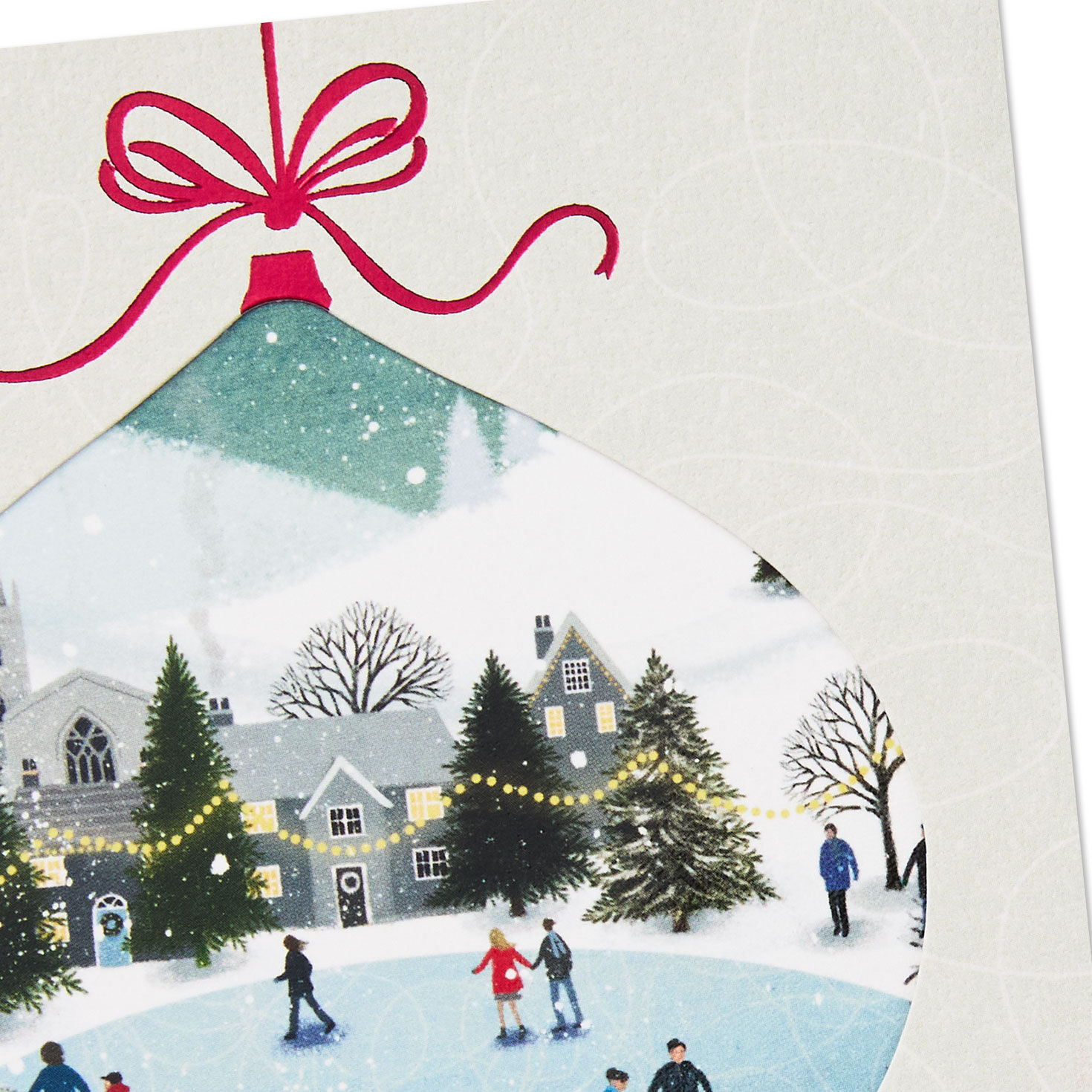 Ice-Skating Scene Christmas Card for Brother and Family Card Front Detail image number 5