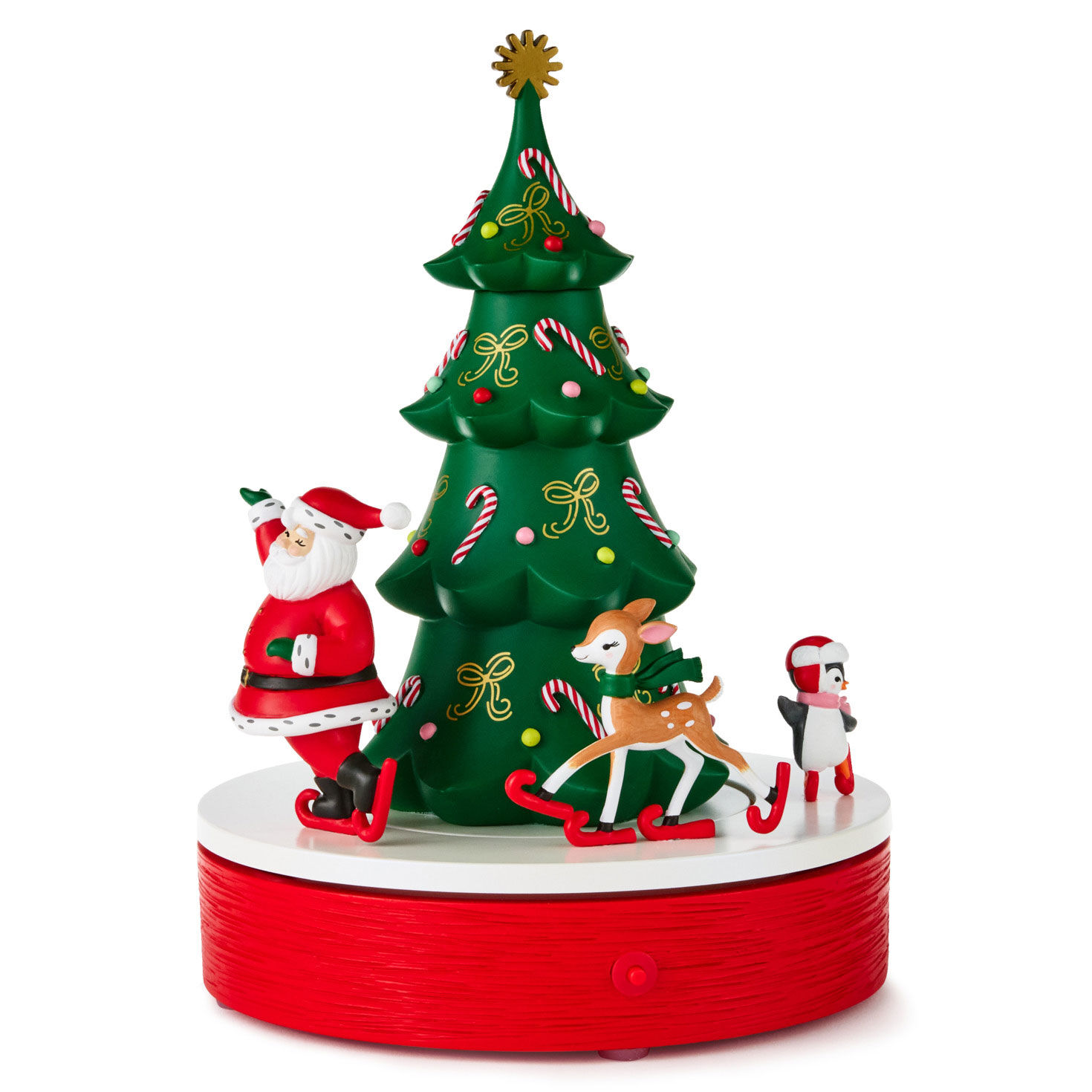 Skating Around the Tree Musical Tabletop Decoration With Motion, 9"