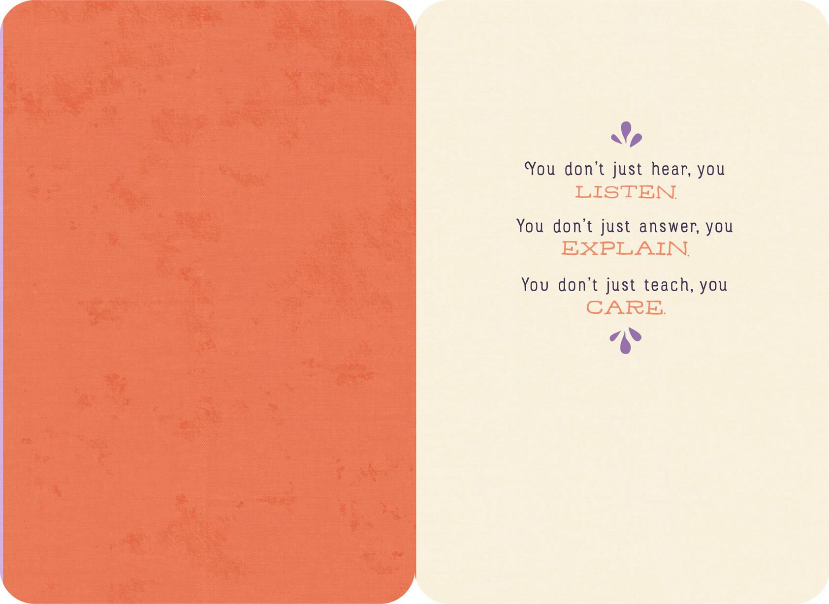 For a Wonderful Teacher Thank You Card