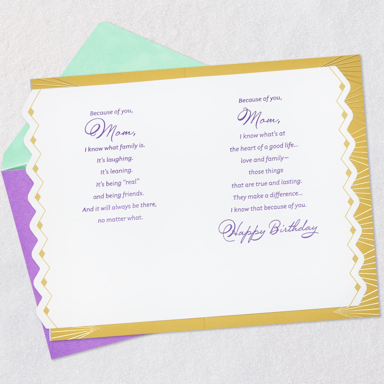 Because of You Birthday Card for Mom, , large image number 4