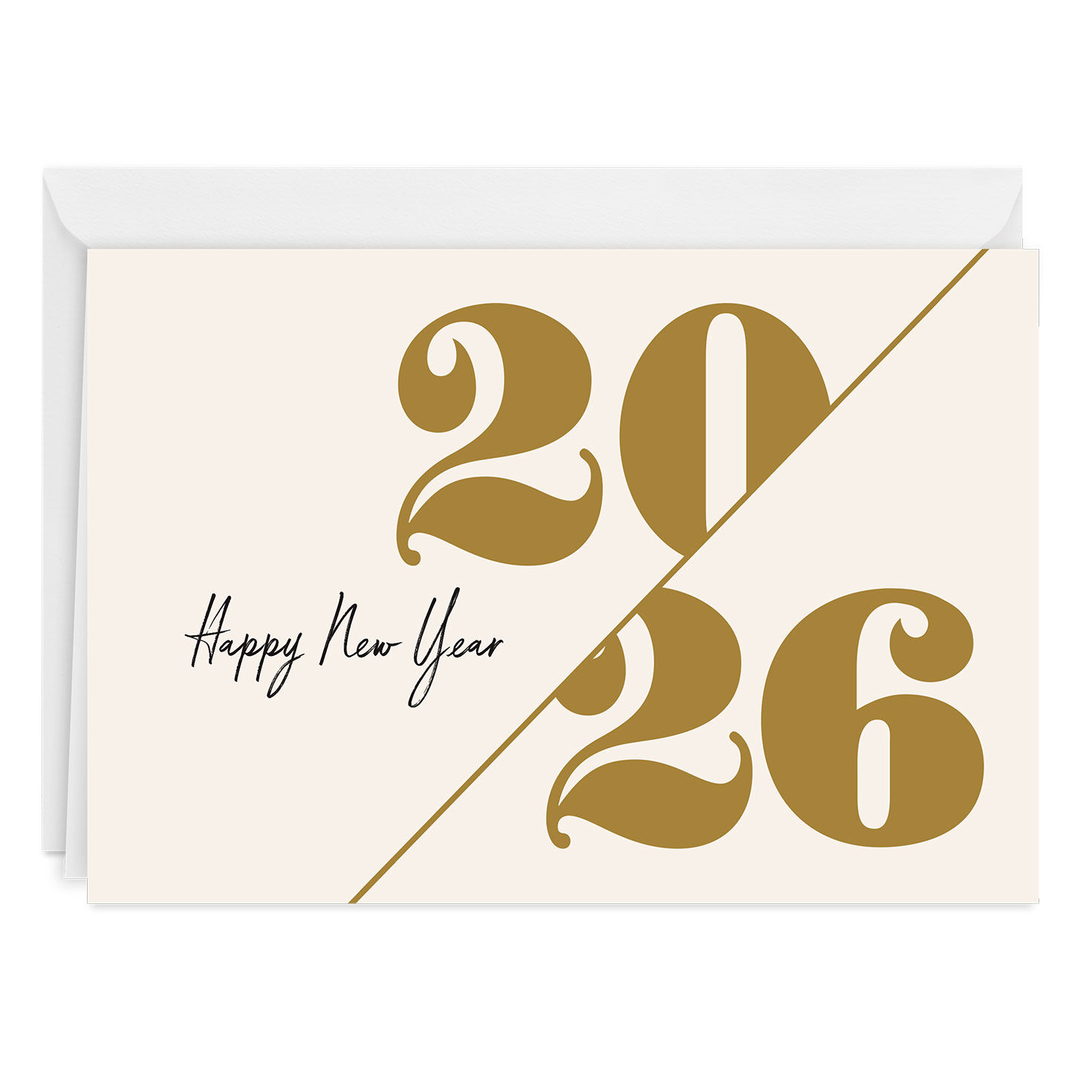 Gold 2026 Custom New Year Card