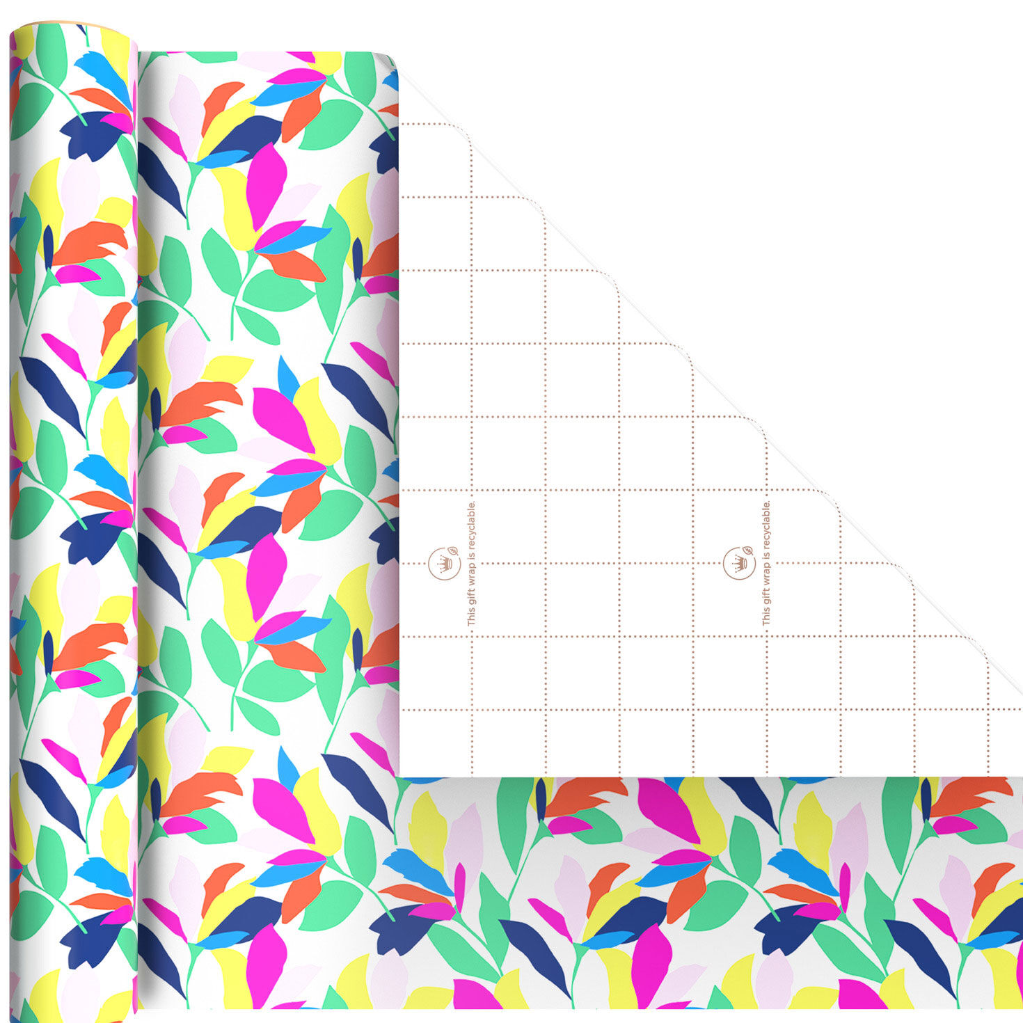 Springtime Brights 3-Pack Assorted Wrapping Paper Mini Roll Bundle, 45 sq. ft. total, , large image number 5