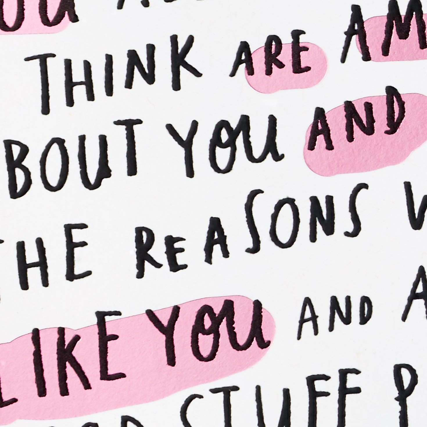 Lots of Lettering and Compliments Funny Birthday Card Card Front Detail image number 4