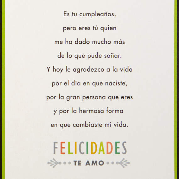 Loving You Is the Best Present Spanish-Language Birthday Card, , large image number 2