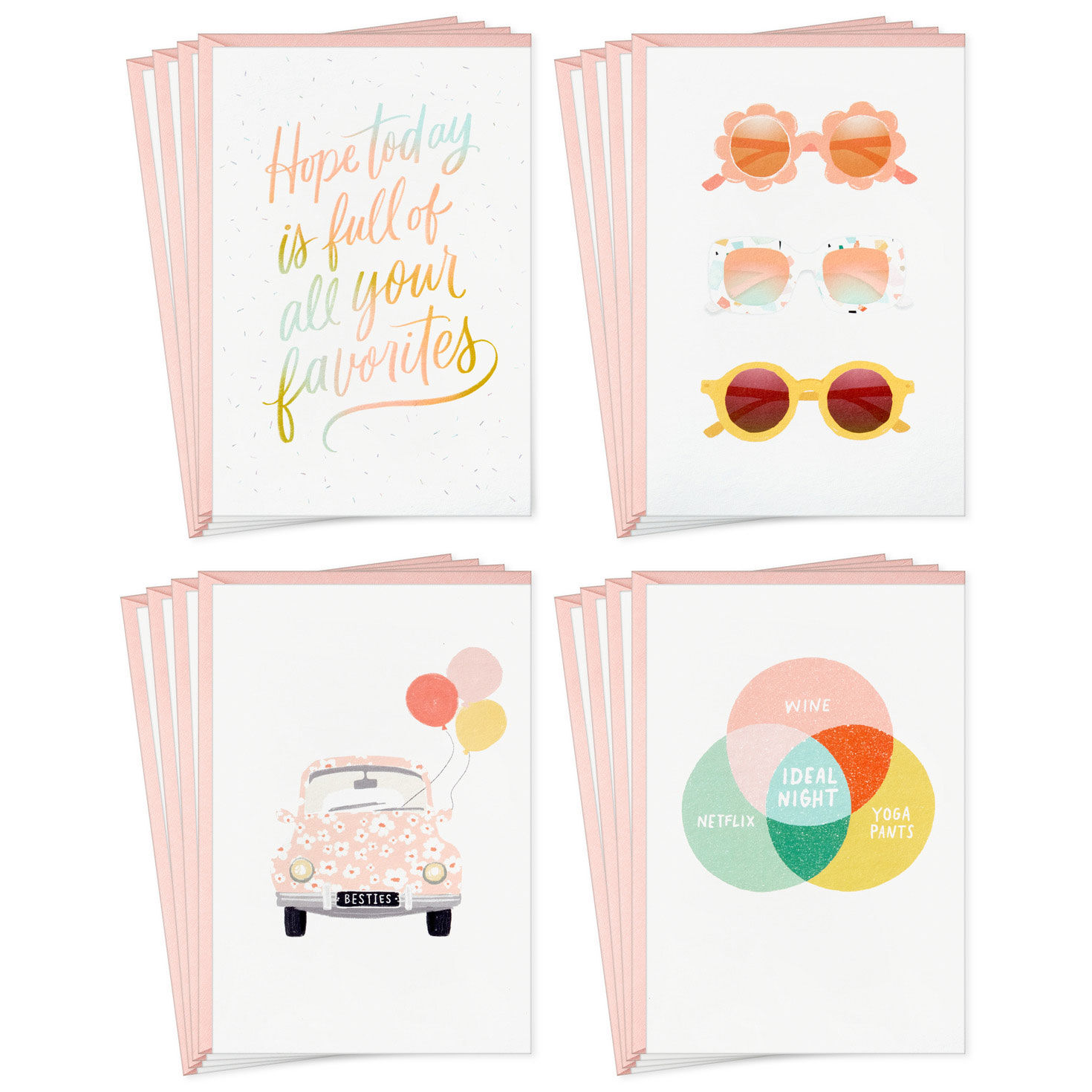 Sunny Tropical Assorted Boxed Blank Notes, Pack of 16