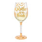 Peach Roses Mother of the Bride Lolita Wine Glass  image number 2