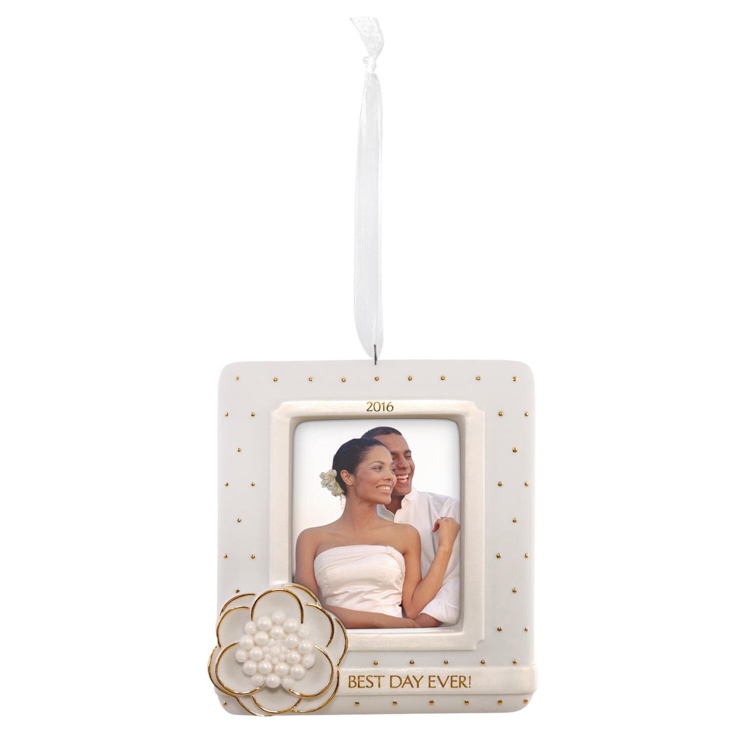 Wedding Photo Holder Ornament Keepsake Ornaments Hallmark