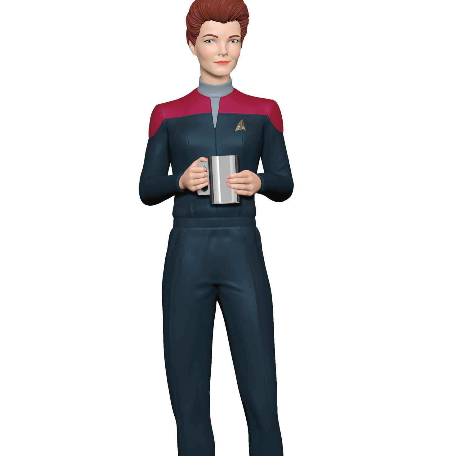 Star Trek Janeway Hologram Keepsake Ornament closeup view image number 5