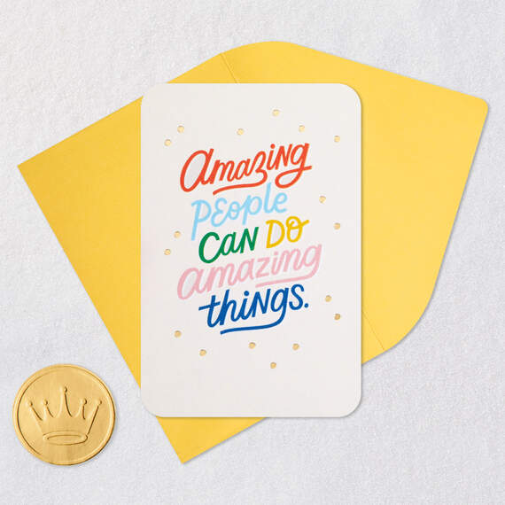 3.25" Mini Amazing People Can Do Amazing Things Blank Card, , large image number 5