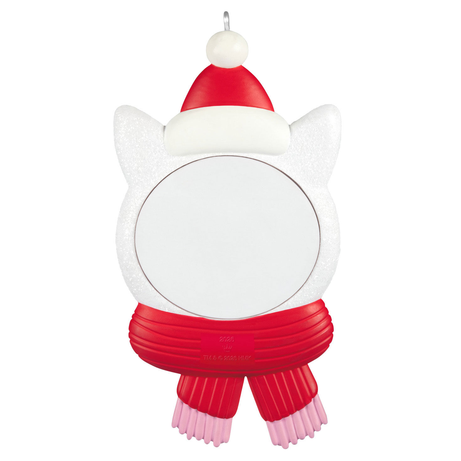 Cat in Hat Scarf Photo Frame Keepsake Ornament Back image number 6