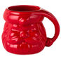 Color-Dipped Shaped Santa Mug in Red front image number 1