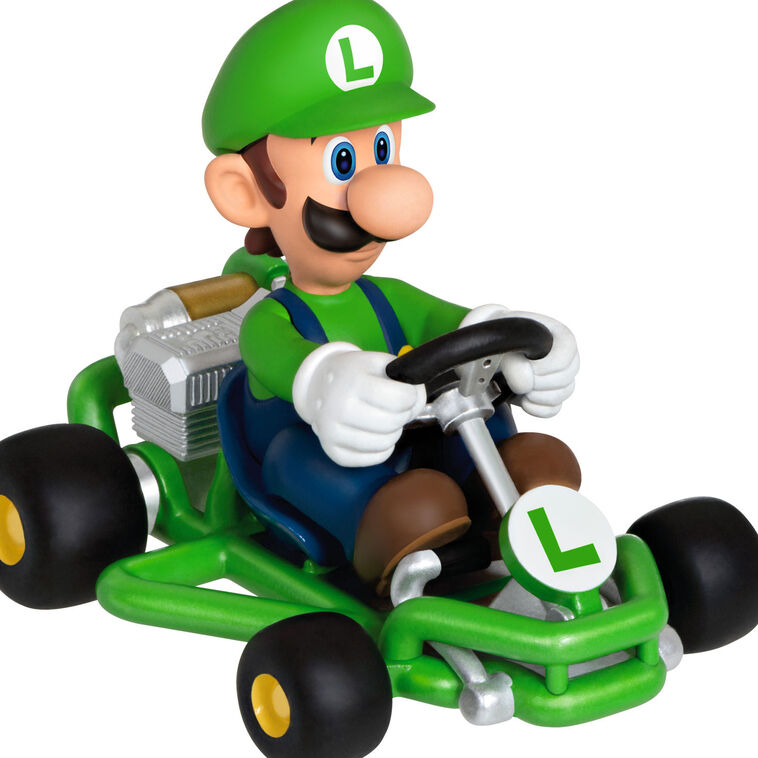 Mario Kart Luigi Keepsake Ornament closeup view image number 5