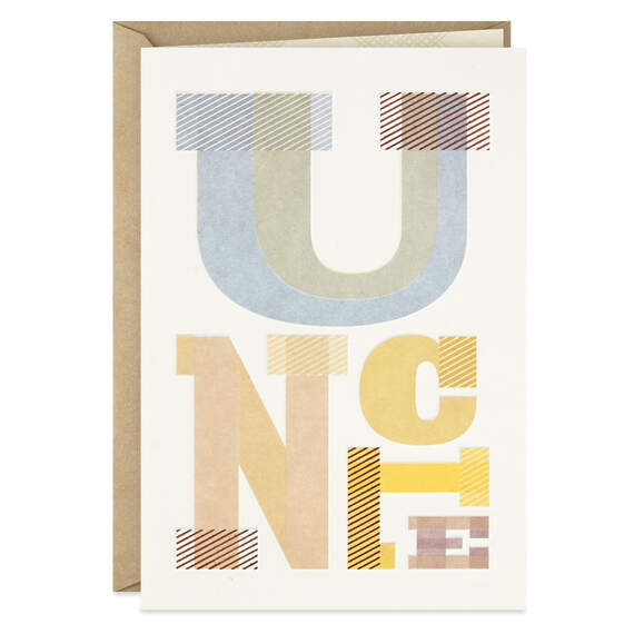 Block Type Lettering Father's Day Card for Uncle, , large image number 1