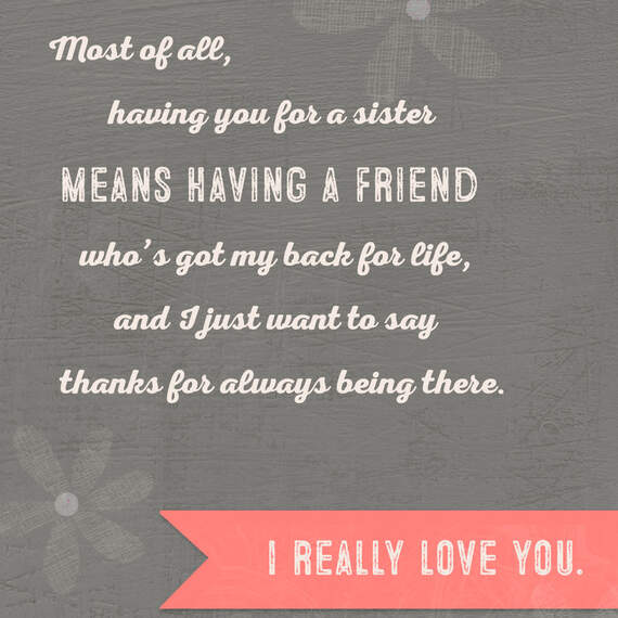 My Sister, A Friend for Life Birthday Card, , large image number 3