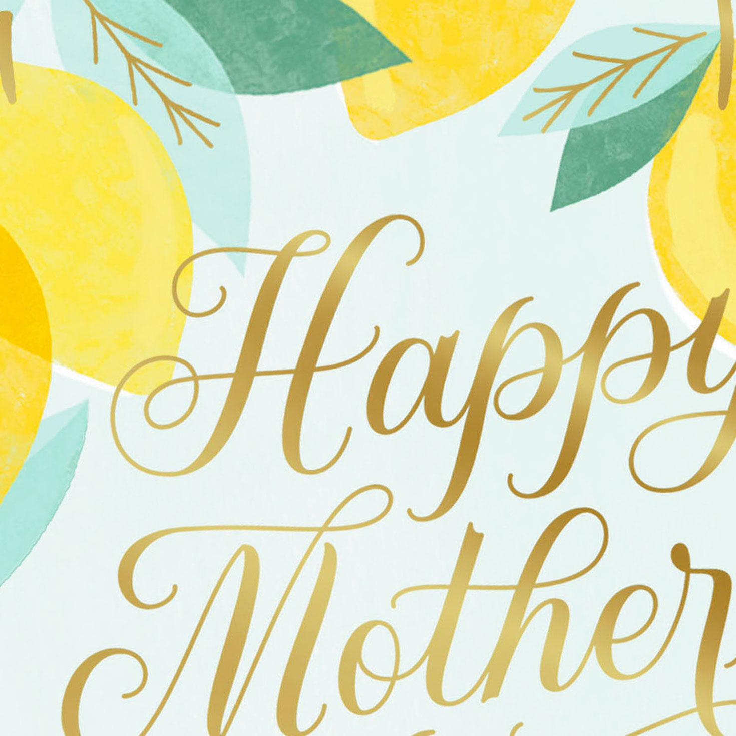 Painted Lemons on Mint Green Mother's Day Card  image number 5