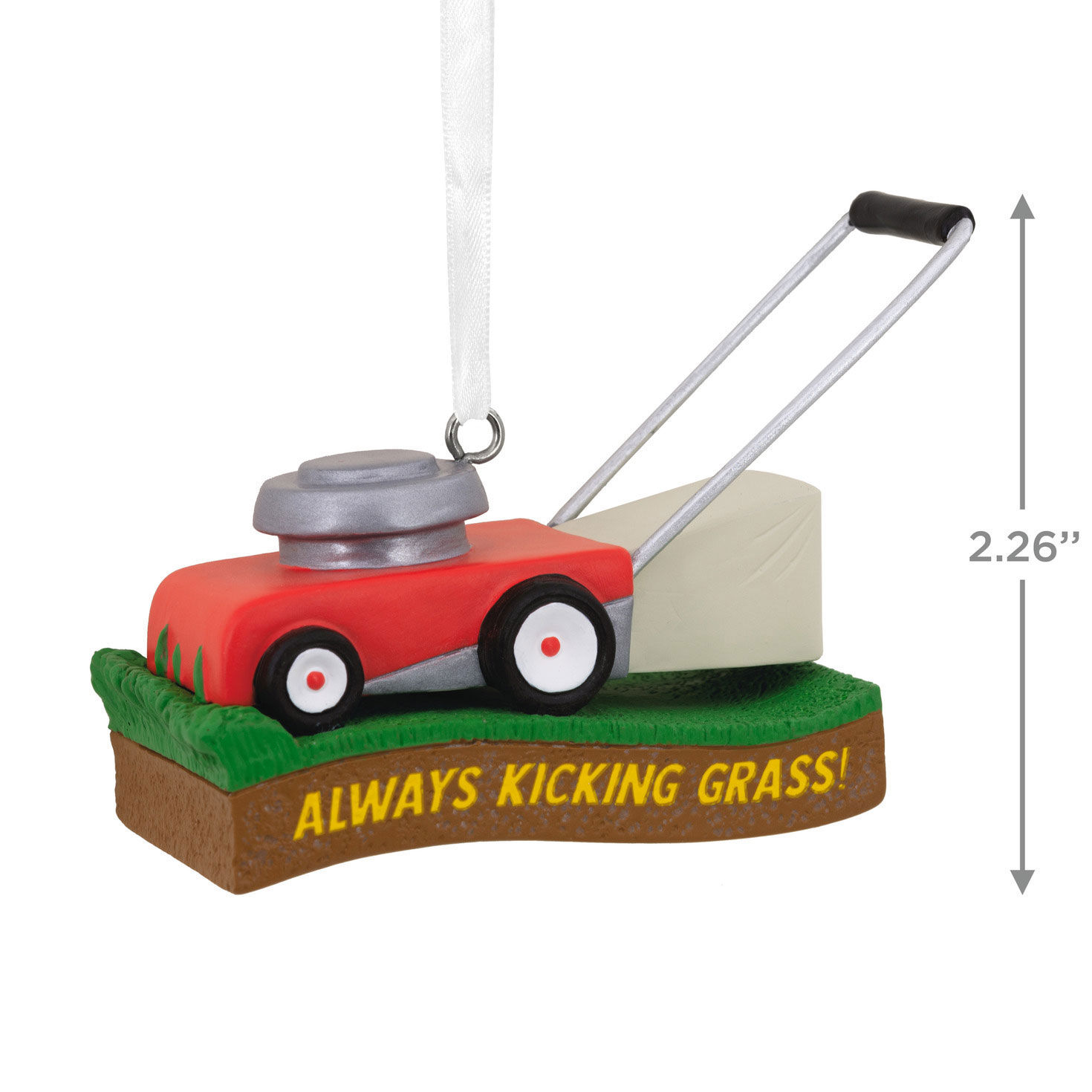 Kicking Grass Lawn Mower Hallmark Ornament, , large image number 3