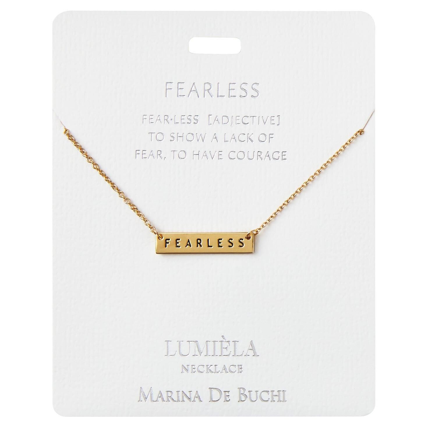 Have Courage Fearless Bar Pendant Necklace 20