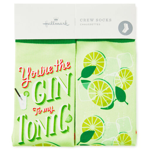 You’re the Gin to My Tonic Toe of a Kind Novelty Crew Socks, 