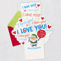 Green Elf I Love You Christmas Card for Grandson Open card with envelope image number 2