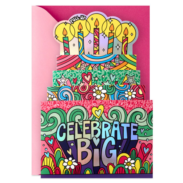 Celebrate Big Pop-Up Musical Birthday Card for Kids