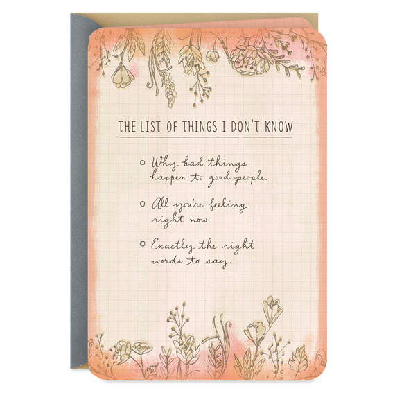Things I Know Encouragement Card