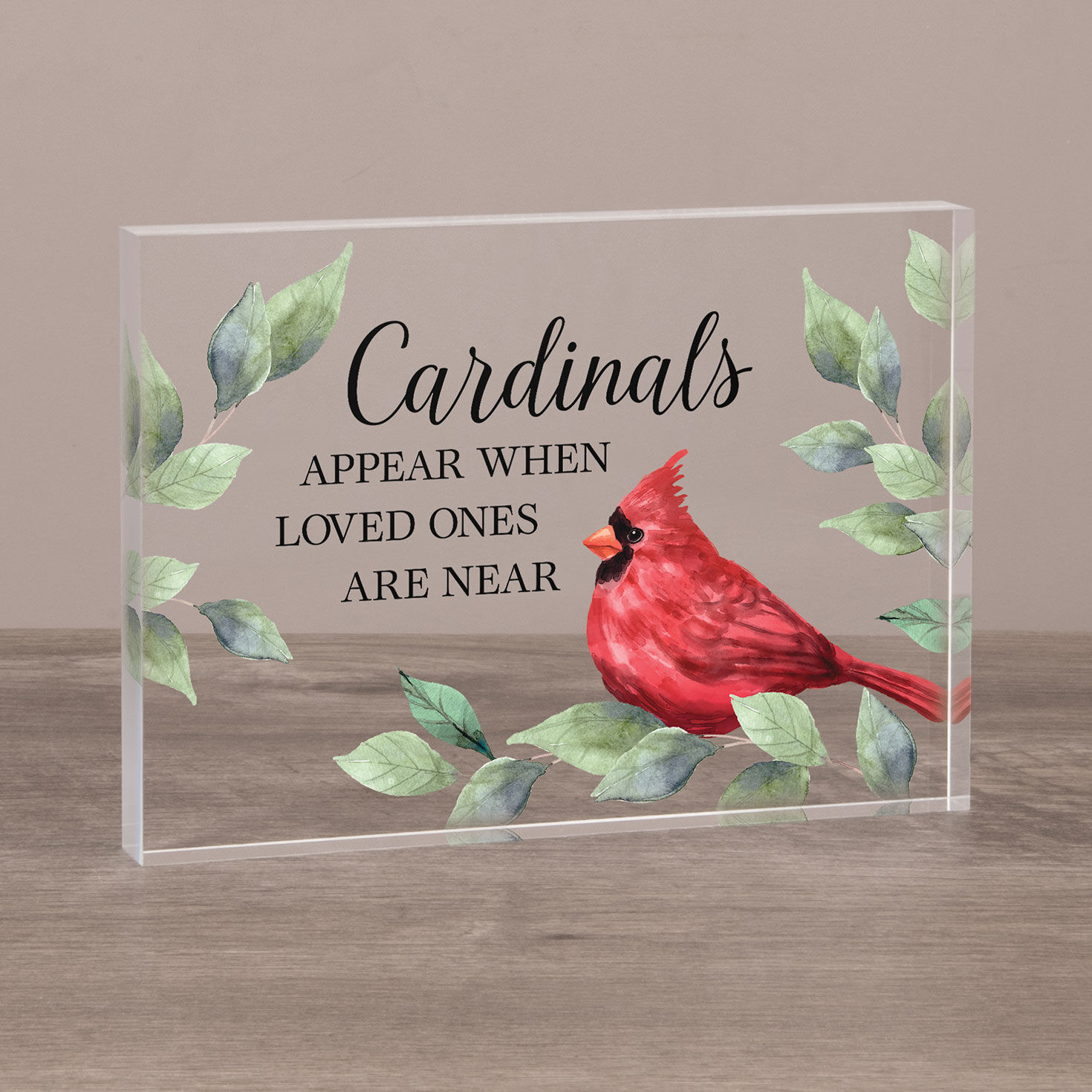 Carson Cardinals Appear Remembrance Glass Block Sign, 7x5