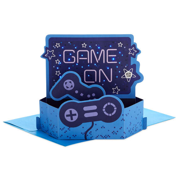 Video Game You're the Best 3D Pop-Up Card With Sound and Light