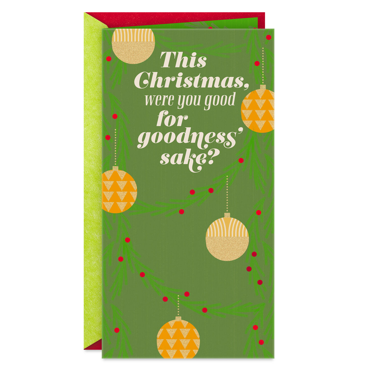 Good for Goodness' Sake Funny Money Holder Christmas Card