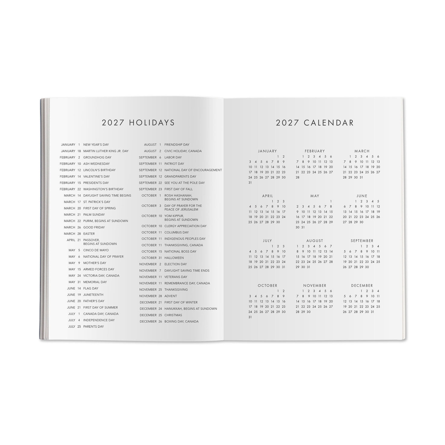 Flowers on Blue 2027 Inspirational Weekly Planner open spread image number 5