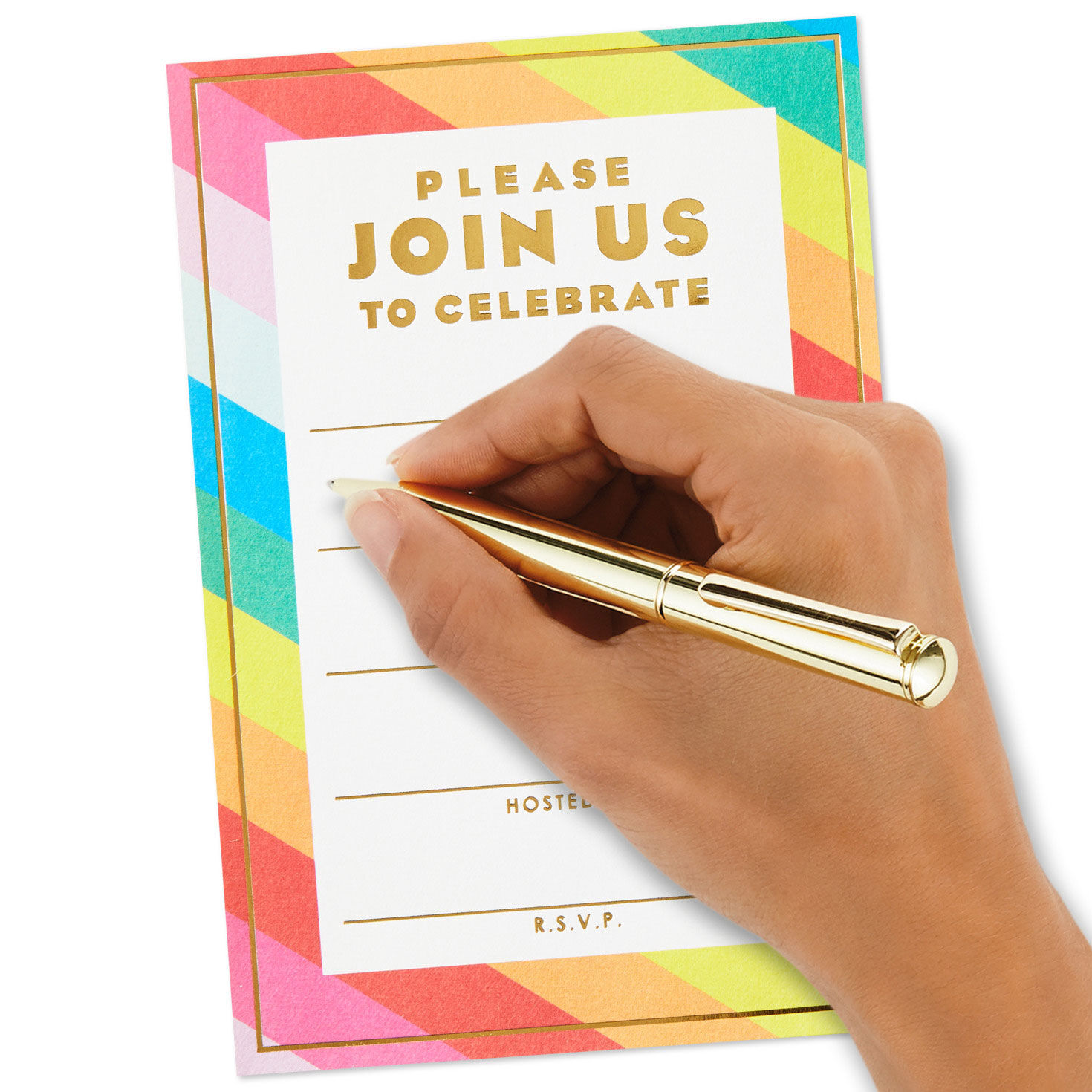 Colorful Stripe Fill-in-the-Blank Party Invitations, Pack of 10, , large image number 4