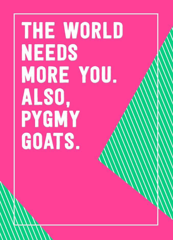 Pygmy Goats Funny Just Because Card
