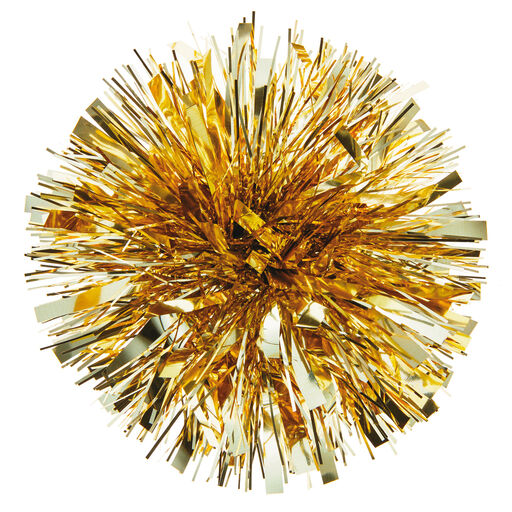 5.5" Gold Metallic Pom-Pom Gift Bow, 