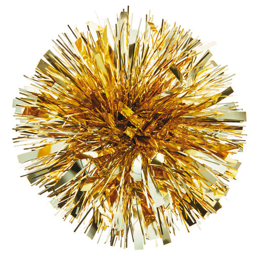 5.5" Gold Metallic Pom-Pom Gift Bow, 