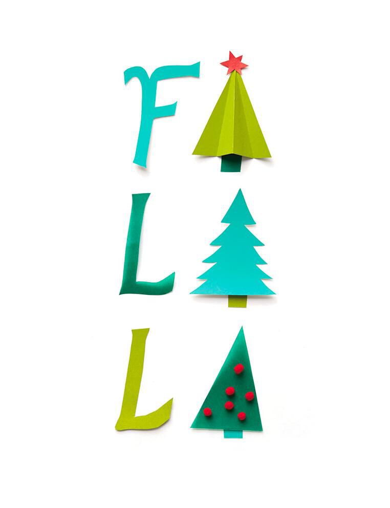 Fa La La Trees Christmas Card