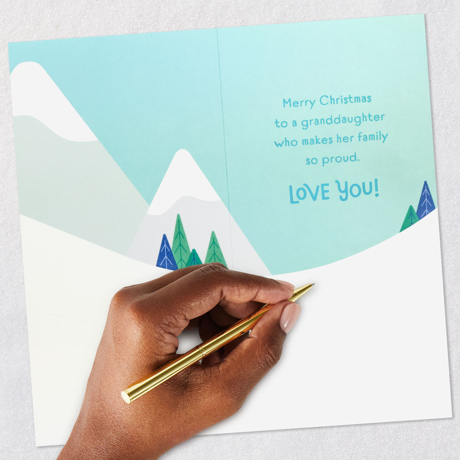 Snowboarder Christmas Money Holder Card for Granddaughter Signing card image number 7