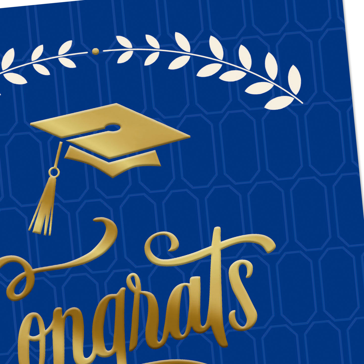 Gold Mortarboard on Blue Pharmacy Graduation Card  image number 4