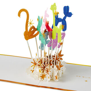 Balloon Party Animal Pop-Up Birthday Card