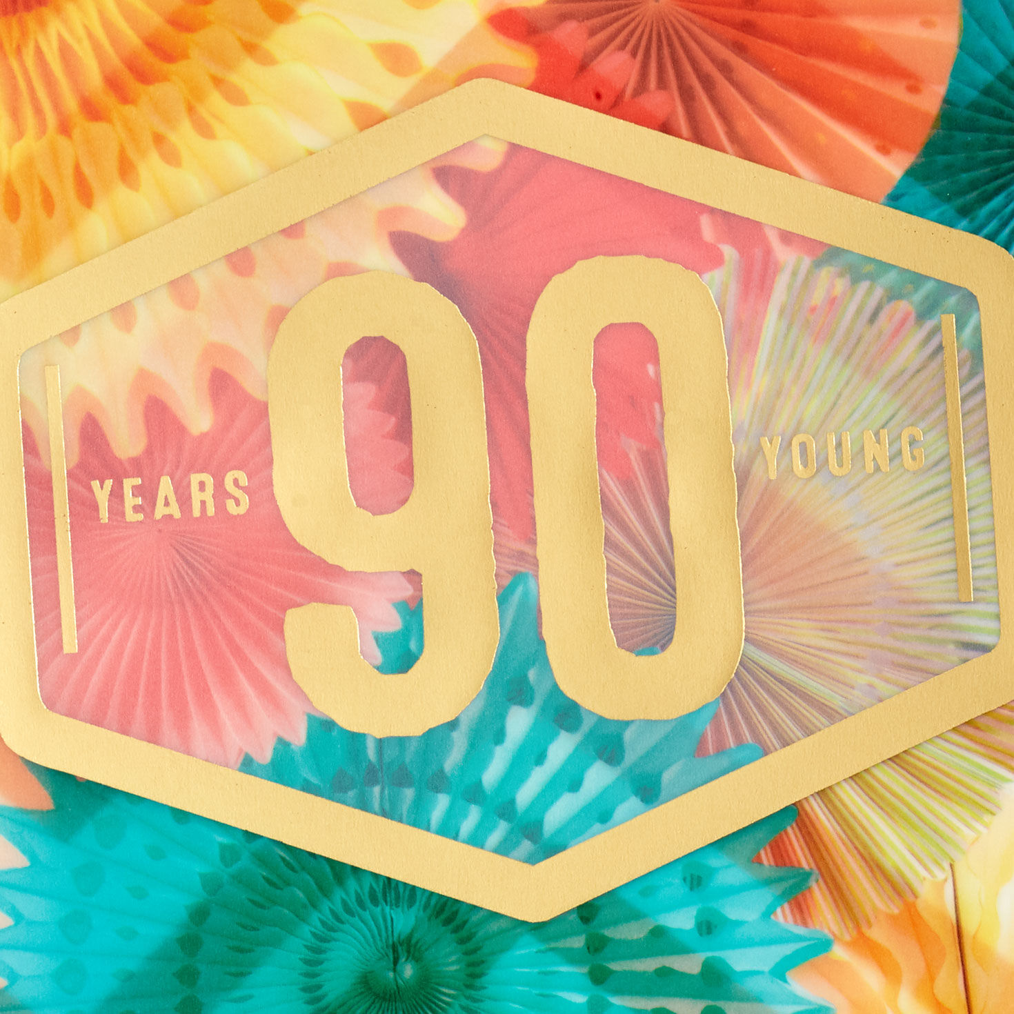 Party D&eacute;cor 90th Birthday Card Card Front Detail image number 4