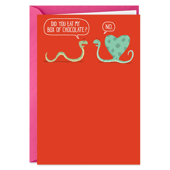 Did You Eat My Chocolates Funny Valentine's Day Card, , large image number 1