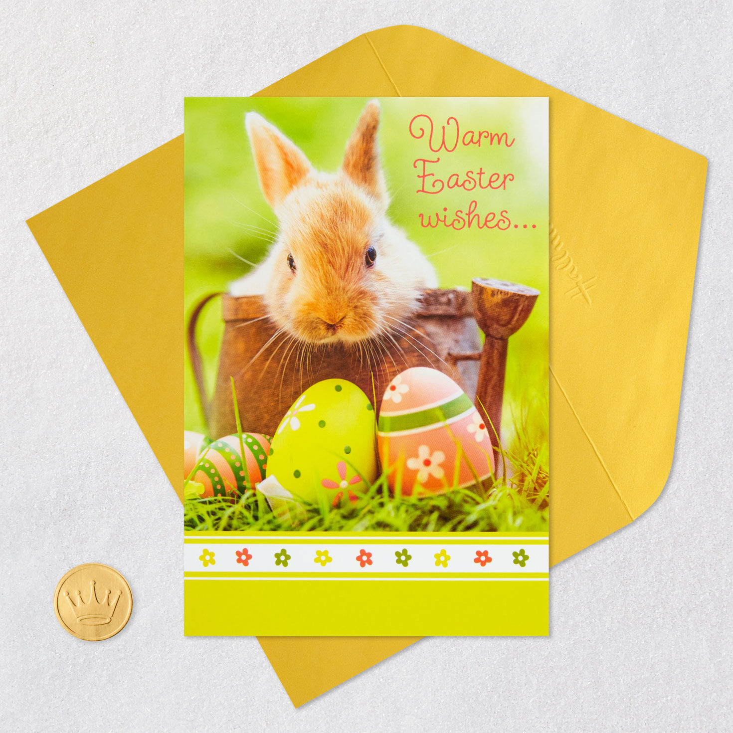 Bunny in Watering Can Easter Cards Pack Card Front Detail image number 5