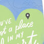 Green Heart on Map Romantic Love Card Card Front Detail image number 4