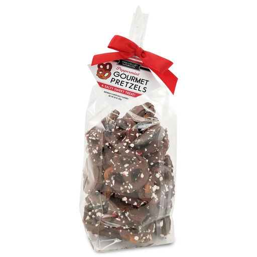 Melville Candy Peppermint Chocolate-Dipped Pretzels, 5 oz., 