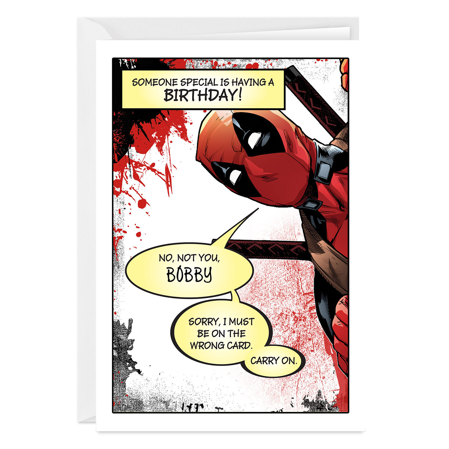 Marvel Deadpool Custom Birthday Card, , large image number 1