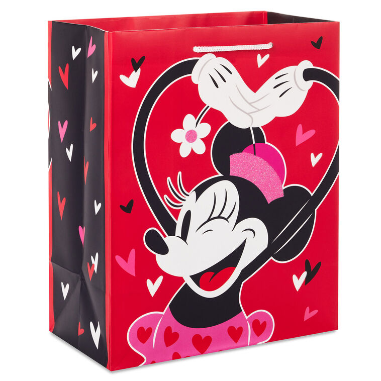 9.6" Disney Minnie Mouse Heart Medium Gift Bag